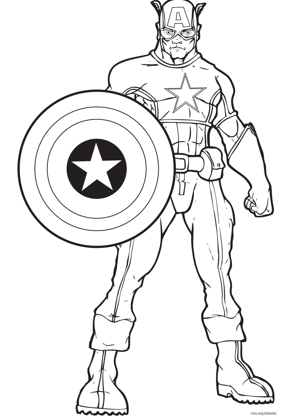 Capitaine America Coloriage Inspirant Image Dibujos De Capitán América Para Colorear
