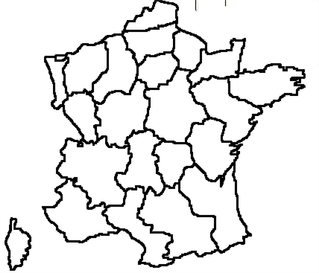 Carte France Dessin Élégant Photos Carte De France Avec Les Régions à Pléter