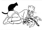 Catwoman Coloriage Luxe Stock Cat Women and Her Beloved Pet Coloring Pages