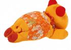 Chat Kawai Élégant Image Chat Japonais En Tissu Jaune Objet De Décoration Style Kawai
