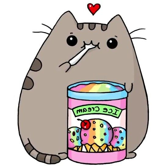 Chat Kawaii Unique Images Pusheen Eating Ice Cream