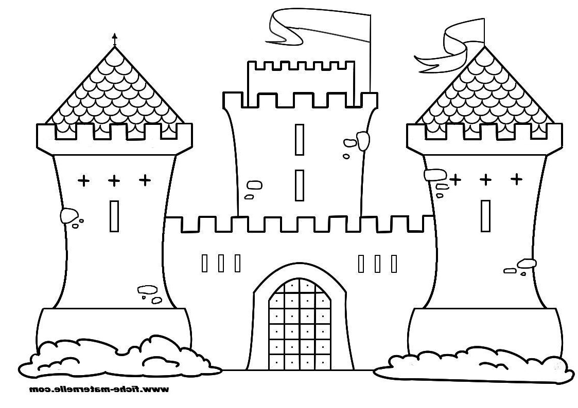 Chateau Moyen Age Dessin Élégant Image Coloriage à Imprimer Castells