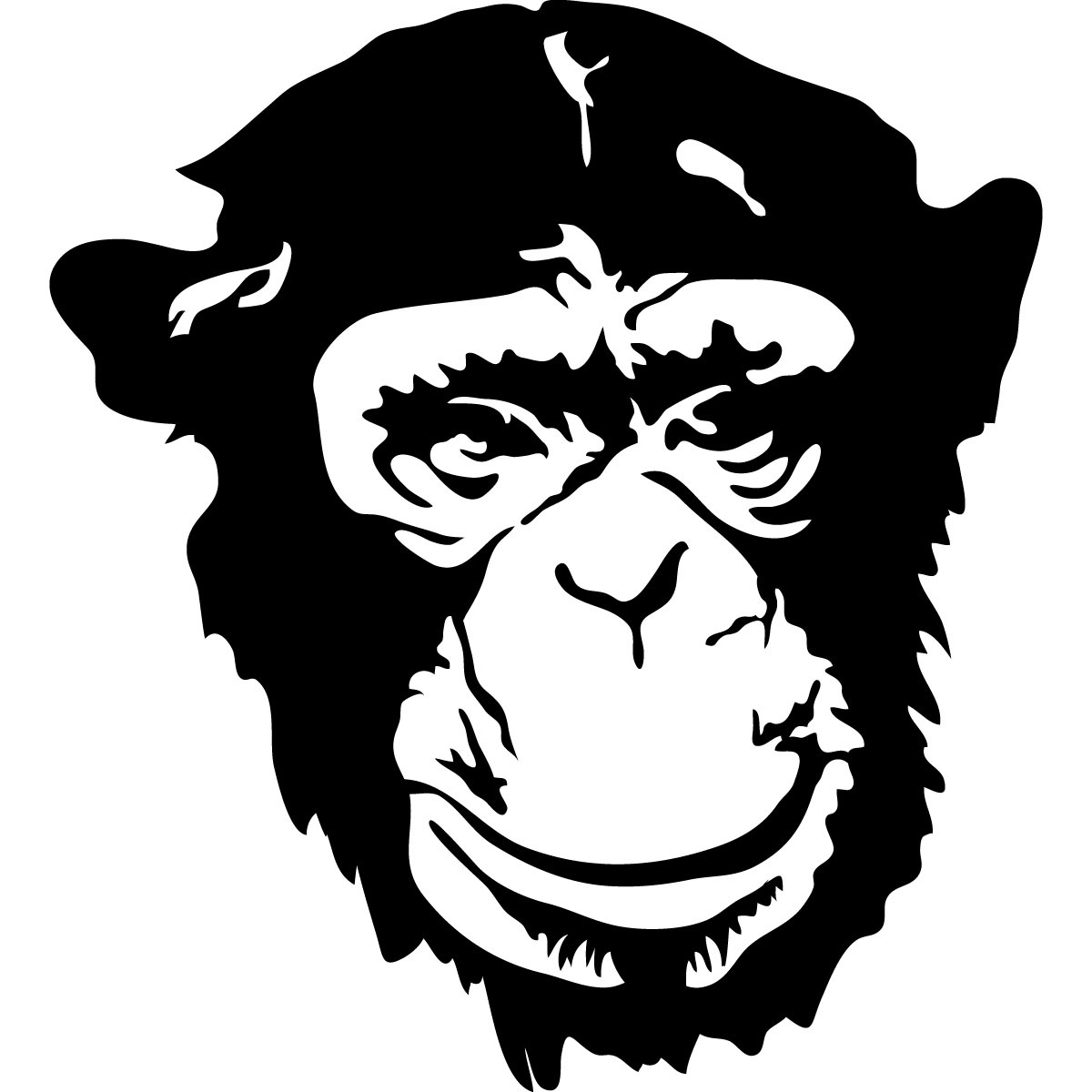 Chimpanzé Dessin Beau Photos Stickers Muraux Animaux Sticker Chimpanzé Visage
