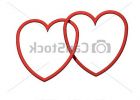 Coeur Entrelacé Dessin Élégant Image Illustration De Entrelacé Cœurs Deux Rouges Cœurs 3d