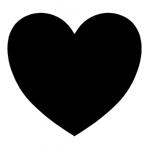 Coeur Noir Dessin Luxe Galerie Heart Silhouette