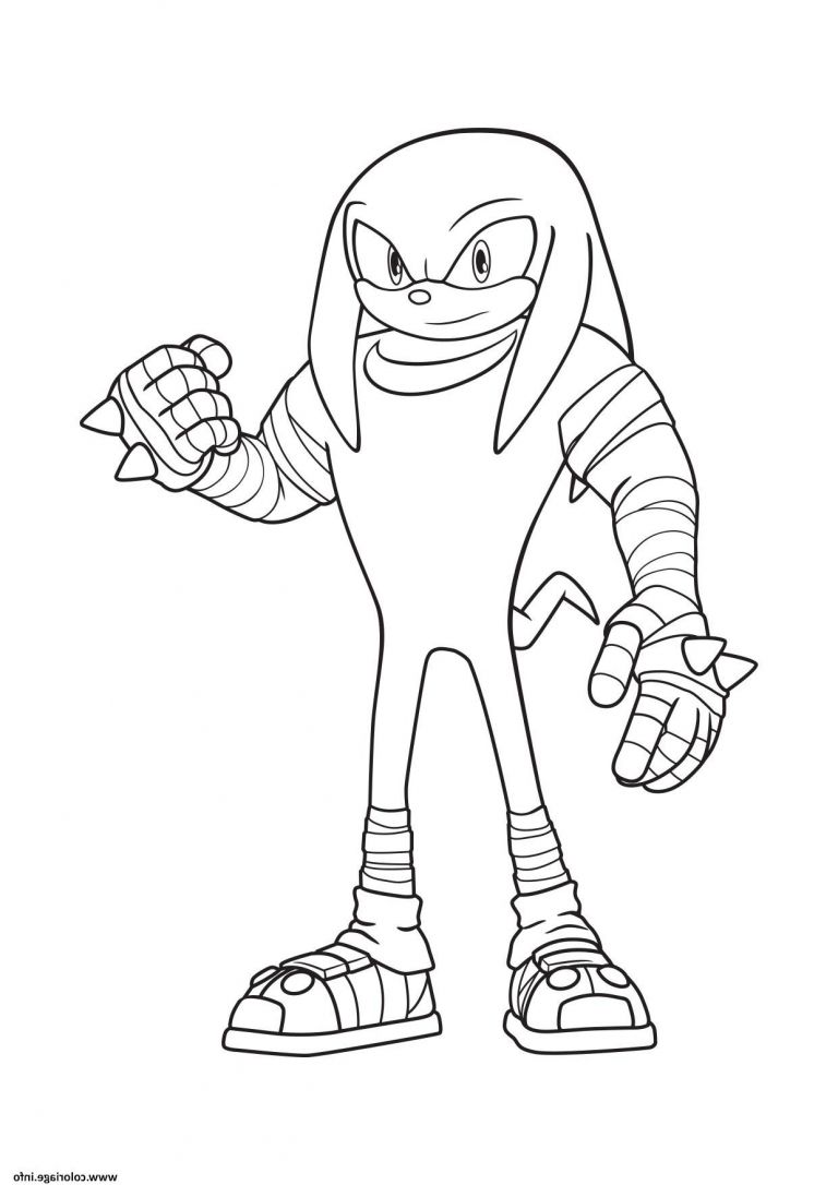 Coloriag Cool Images Coloriage sonic Knukles Dessin  Coloriage  Coloriage