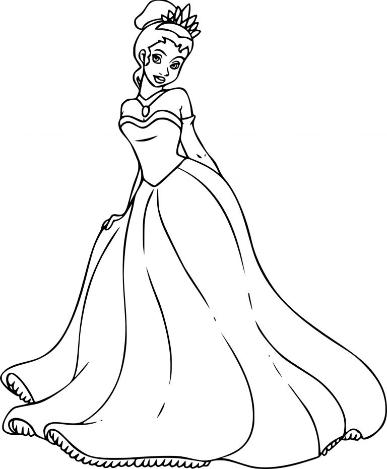 Coloriag Unique Photos Coloriage Tiana Princesse à Imprimer  Coloriage