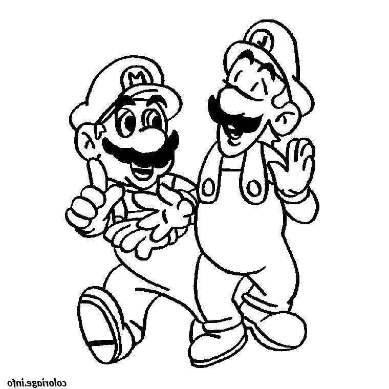 Coloriage A Imprimer Mario Cool Images Coloriage Luigi Et Mario Dessin