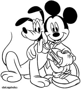 Coloriage A Imprimer Mickey Élégant Collection Coloriage Mickey Et son Chien Pluto tout Joyeux Dessin