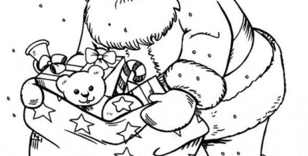  Coloriage  A4  l gant Photos Coloriage  Pere Noel  Imprimer 