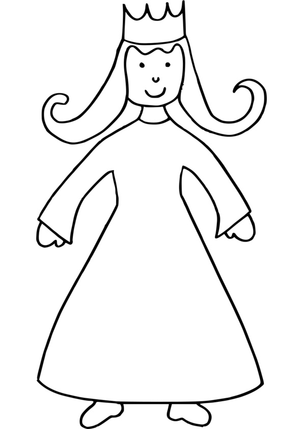 Coloriage A4 Luxe Collection Coloriage Princesse format A4