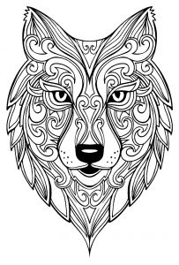 Coloriage Adulte Loup Beau Stock Image Coloriage Difficile Animaux Lion Coloriage Mandala