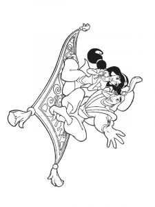 Coloriage Aladdin Beau Images Coloriage Jasmine Et Aladdin Sur Le Tapis Volant Aladdin