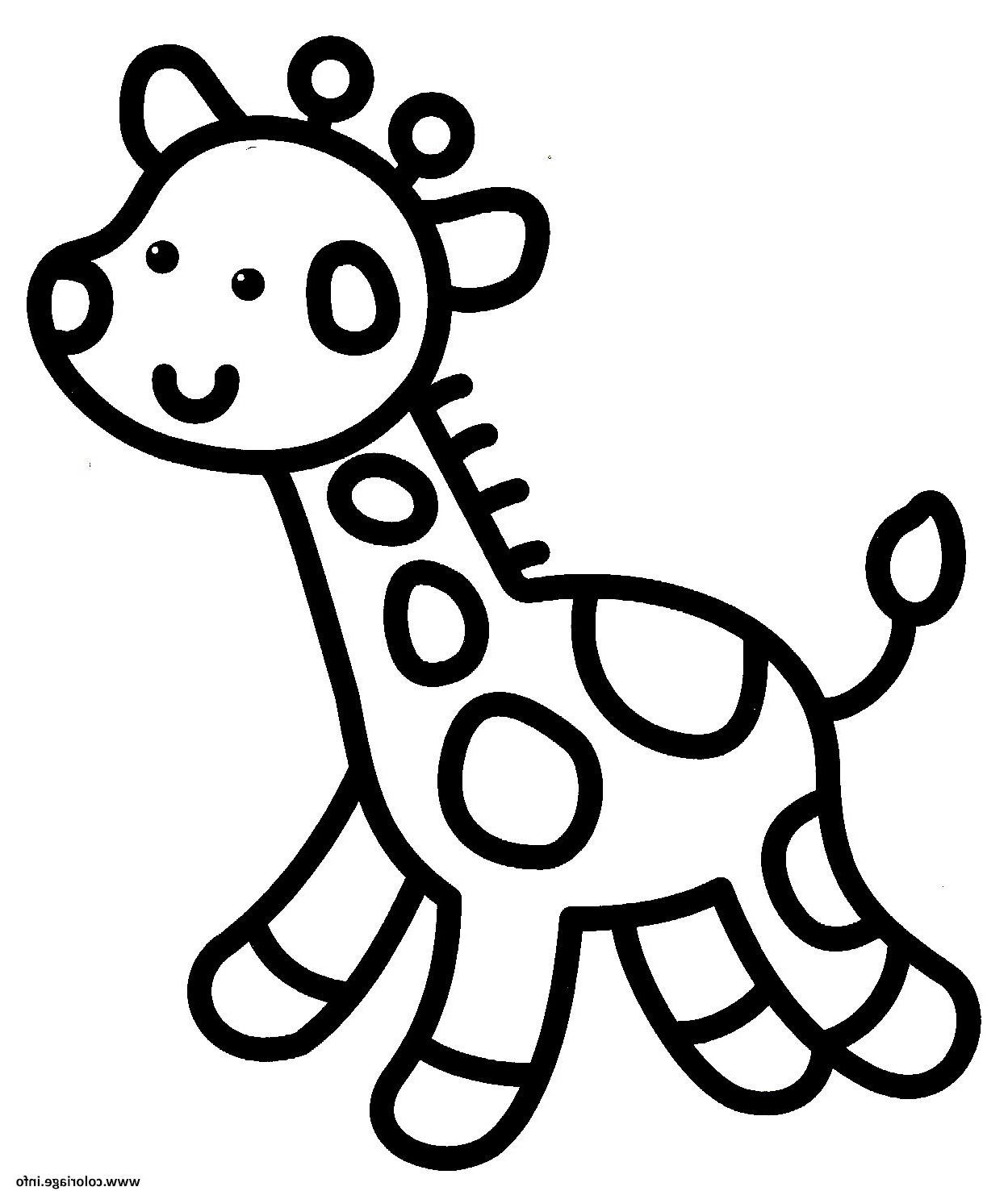 Coloriage Animaux Facile Unique Photographie Coloriage Giraffe Facile Enfant Maternelle Dessin Pour