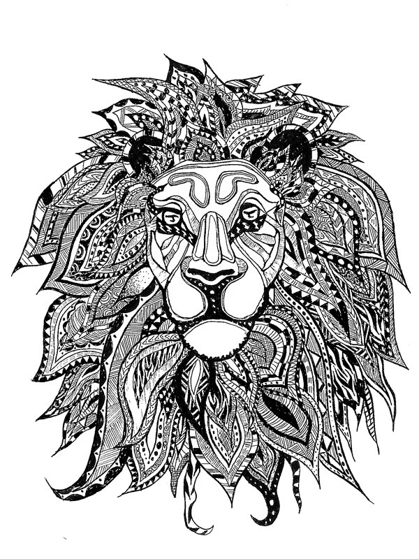 Coloriage Anti Stress Animaux Tigre Inspirant Photos Coloriage Zen Lion Art Dessin Gratuit à Imprimer
