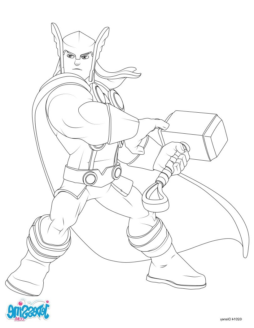 Coloriage Avengers Bestof Stock Coloriages Avengers Thor Fr Hellokids