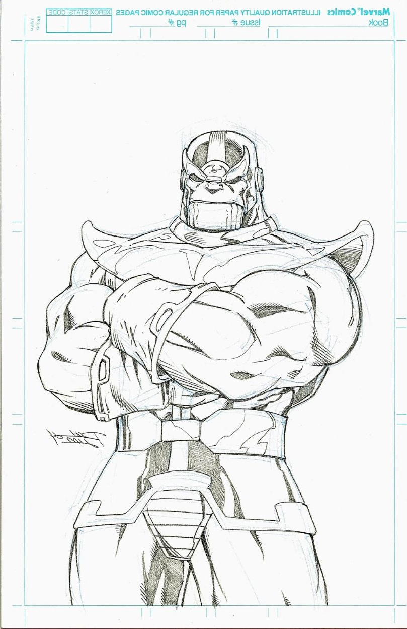 Coloriage Avengers Infinity War Cool Stock Thanos by Ron Lim Ics