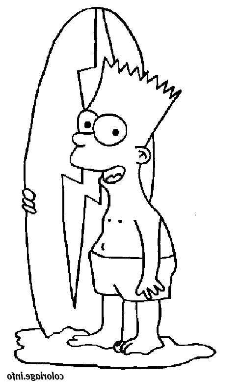 Coloriage Bart Simpson Inspirant Image Coloriage Bart Surfeur Dessin