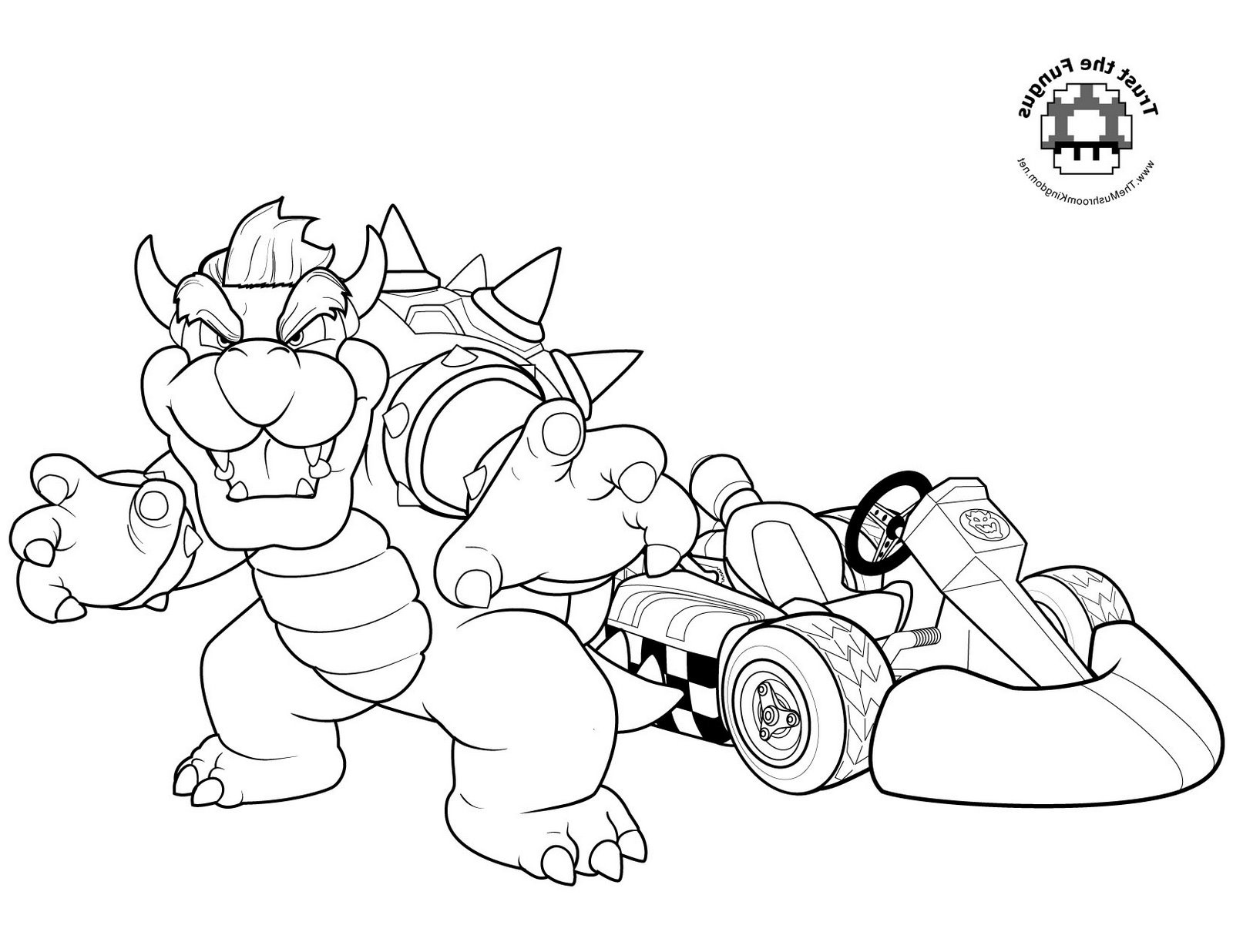 Coloriage Bowser Beau Photographie Mario Coloring Pages Black and White Super Mario
