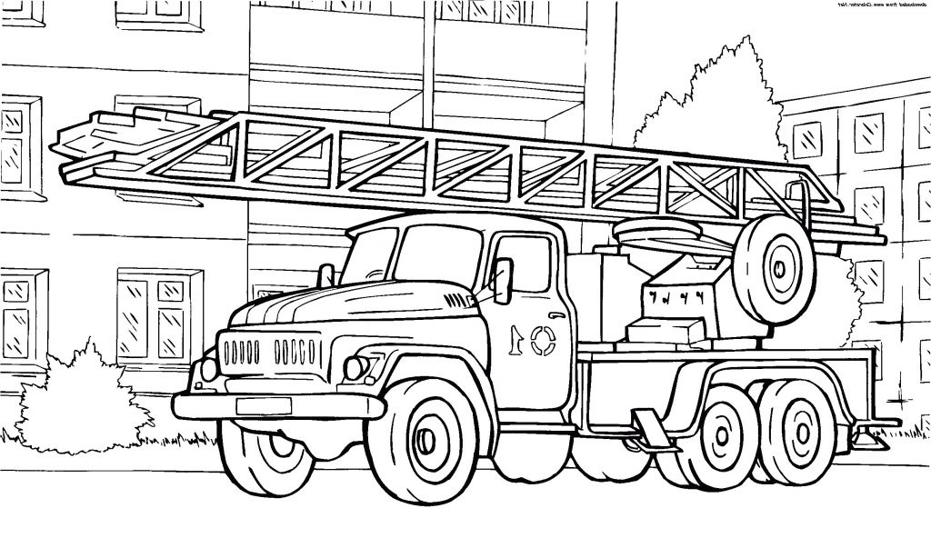 Coloriage Camion De Pompier Unique Image Coloriage Pompiers à Imprimer S Dessin Colorier Un ...