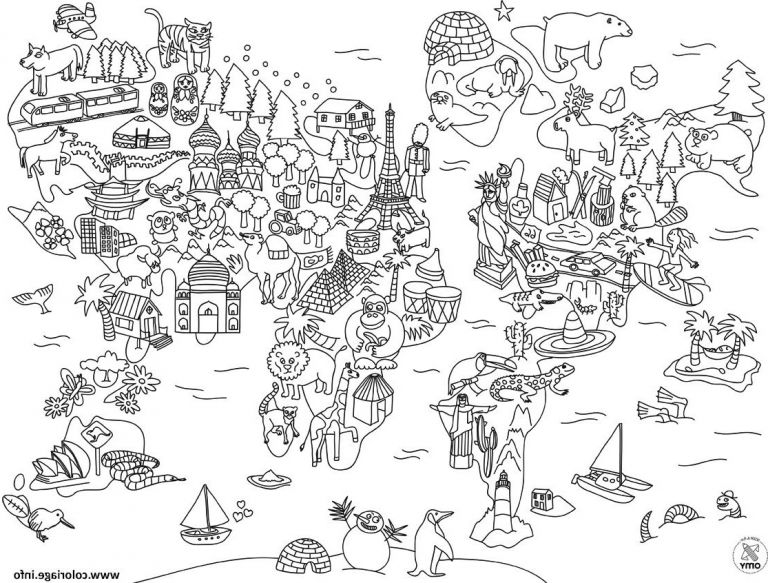 Coloriage Carte Du Monde Bestof Image Coloriage Xxl Carte Du Monde En