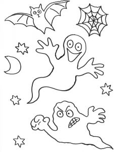 Coloriage Chauve souris Halloween Beau Collection Coloriage à Imprimer Fantômes Et Chauve souris D Halloween