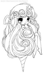 Coloriage Chibi Inspirant Photos Chibi Cotton Candy Girl Coloring Page