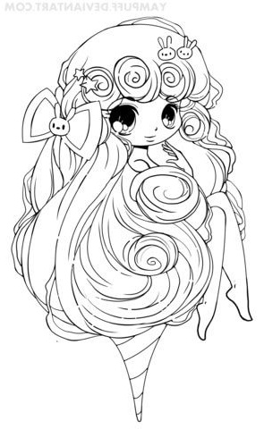 Coloriage Chibi Inspirant Photos Chibi Cotton Candy Girl Coloring Page