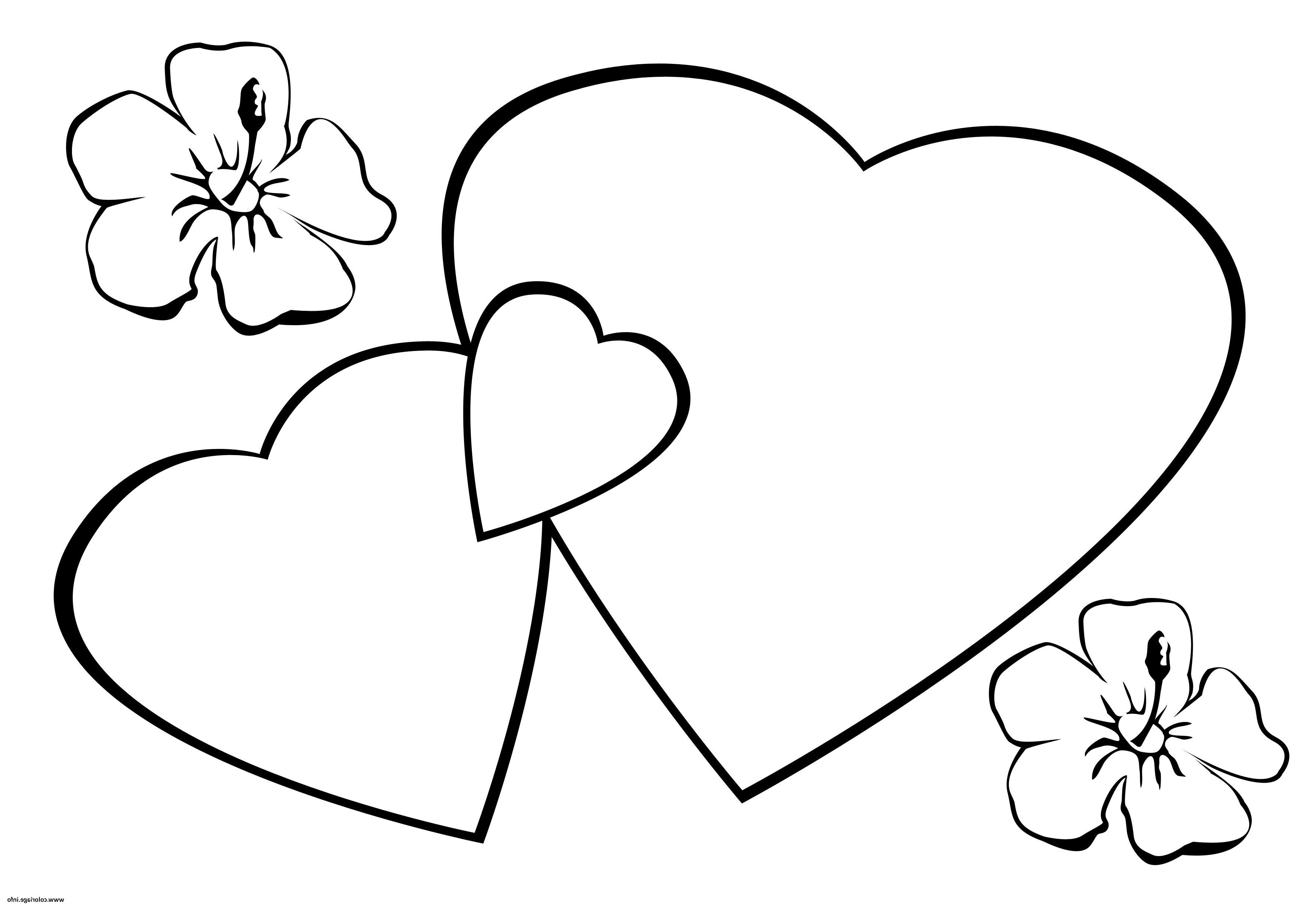 Coloriage Coeur à Imprimer Élégant Image Coloriage Coeurs St Valentin Fleurs Dessin
