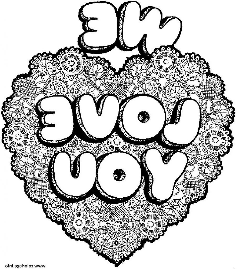 Coloriage Coeur Mandala Bestof Photos Coloriage Coeur Love You Dessin