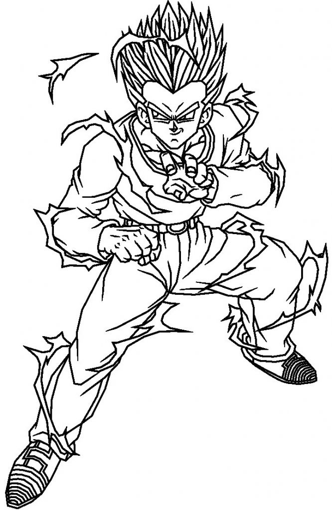 Coloriage De Dragon Ball Z Beau Stock Facile Dragon Ball Broly Super