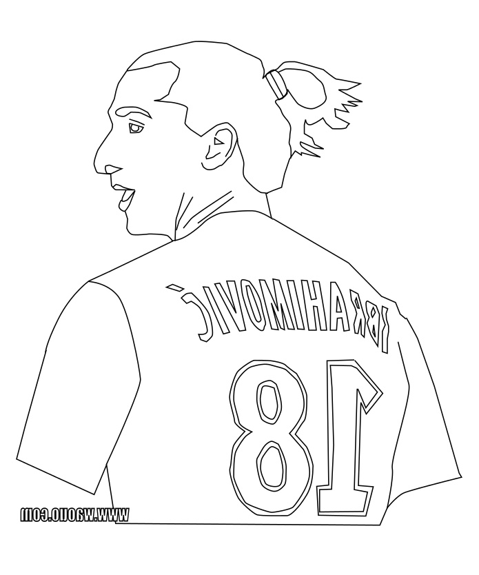 Coloriage De Footballeur Bestof Photos Coloriage Zlatan Ibrahimovic Au Psg à Imprimer Et Colorier