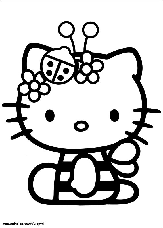 Coloriage De Hello Kitty Inspirant Image Coloriage Kitty Coccinelle