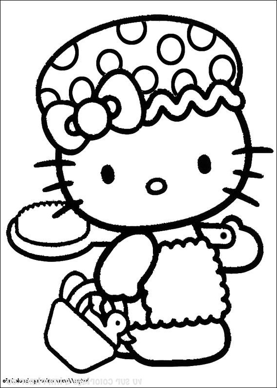 Coloriage De Hello Kitty Luxe Image Dessin De Hello Kitty