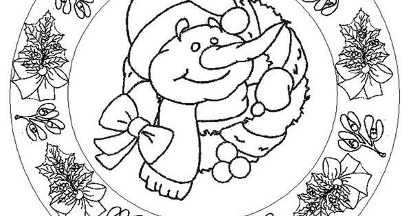 Coloriage De Noel Mandala Bestof Collection Coloriages Mandala Bonhomme De Neige Fr Hellokids