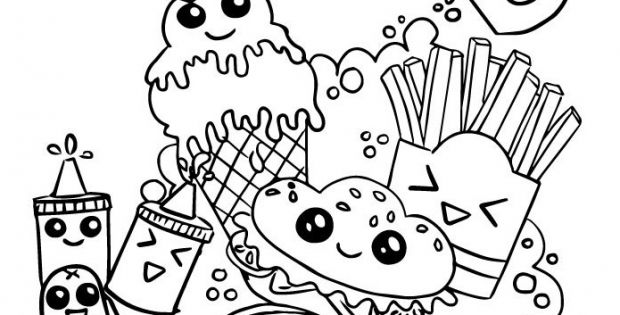 Coloriage De Nourriture Beau Photos Coloriage Emoji Fast Food Adorable