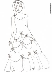 Coloriage De Robe Luxe Images Dessin De Robe De Princesse A Imprimer