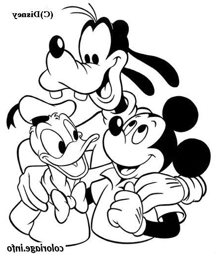 Coloriage Dingo Cool Photos Coloriage Mickey Avec Ses Amis Dingo Et Donald Dessin
