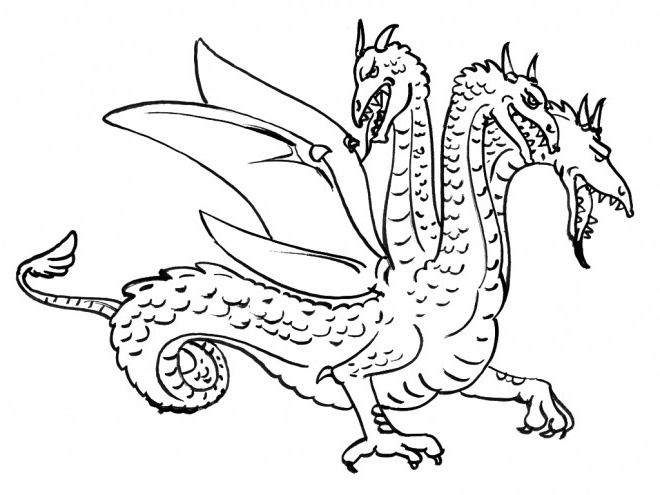 Coloriage Dragons 3 Inspirant Galerie Coloriage Dragon à Trois Têtes Dessin Gratuit à Imprimer