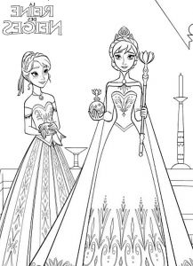 Coloriage Elsa à Imprimer Nouveau Collection Dessin De Elsa Et Anna
