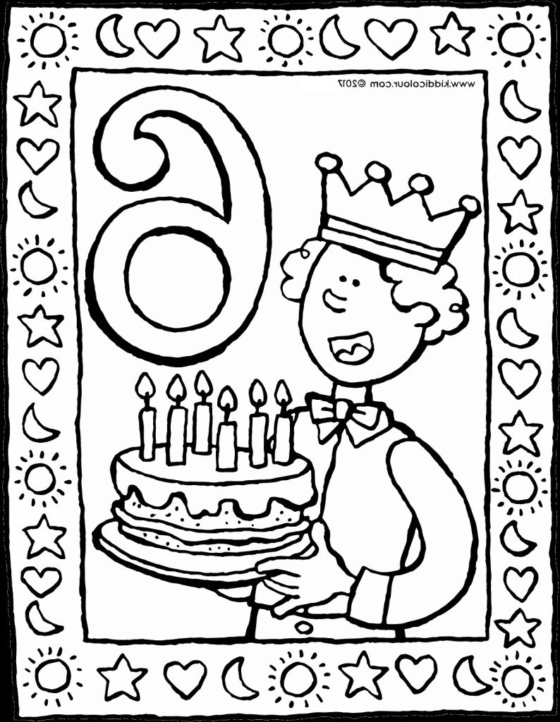 Coloriage Fille 6 Ans Nouveau Photos 6 Ans Et Un Gâteau Kiddicoloriage