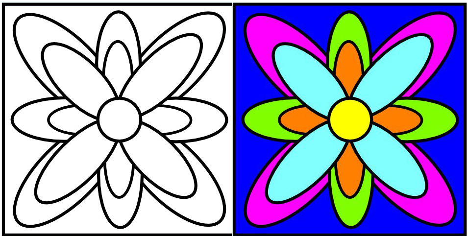Coloriage Fleur Maternelle Unique Images Coloriages De Niveau 1 Faciles Le P Tit Matisse