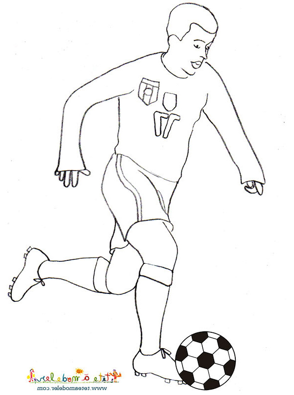 Coloriage Footballeur Beau Images Coloriage Joueur De Foot Simple Dessin Gratuit à Imprimer