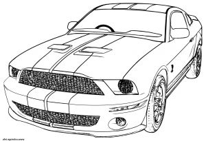Coloriage ford Mustang Cool Image Coloriage ford Mustang Voiture De Course Dessin