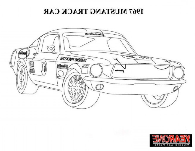 Coloriage ford Mustang Impressionnant Photos Coloriage Voiture ford Mustang 1967 Dessin Gratuit à Imprimer
