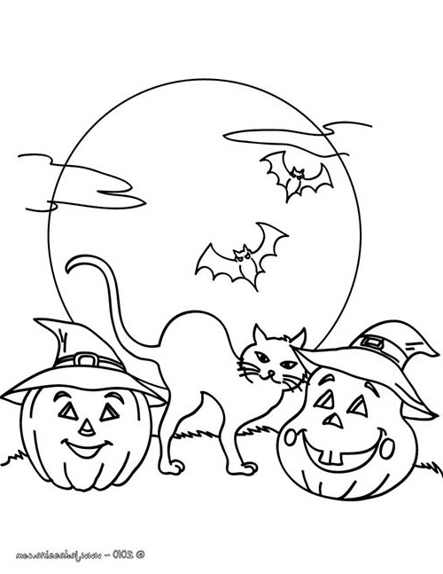 Coloriage Halloween Chat Impressionnant Image Coloriage Chat Halloween Chat Nuit Halloween Gratuit