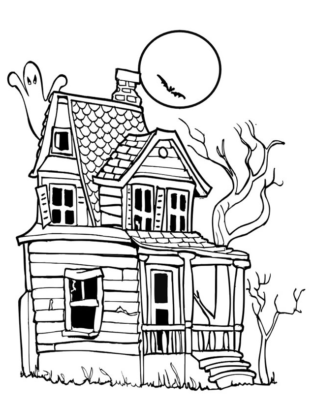 Coloriage Halloween Maison Hantée Beau Image Coloriage Maison Hantée à Imprimer Gratuitement