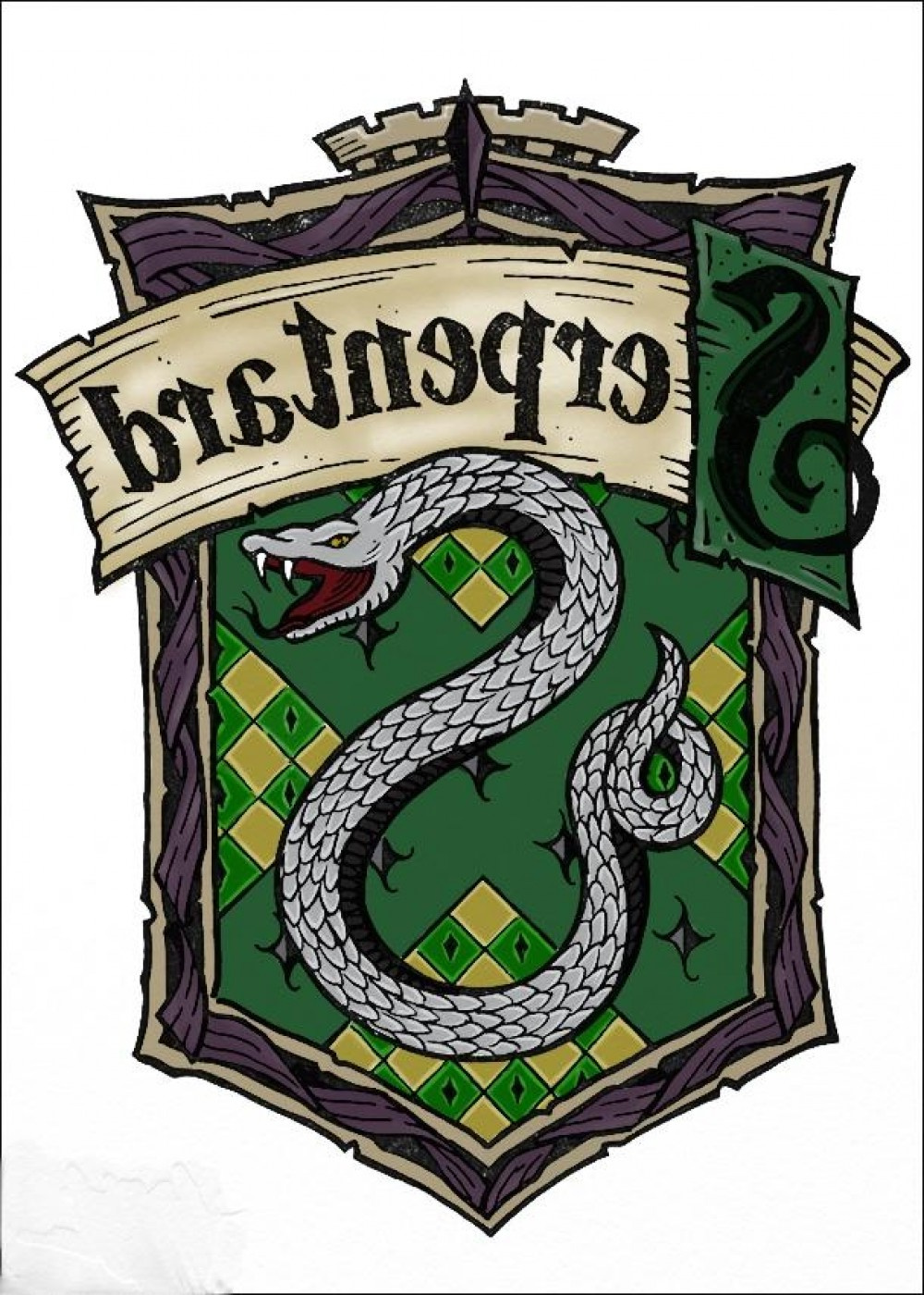 Coloriage Harry Potter Serpentard Beau Images Blason De La Maison Serpentard Dessin De Eljinn Posté
