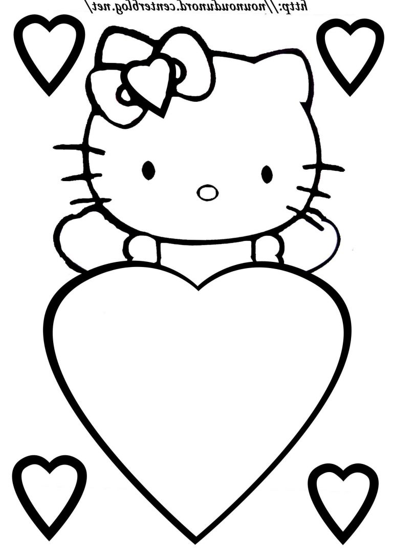 Coloriage Hello Kitty Coeur Impressionnant Photographie 19 Dessins De