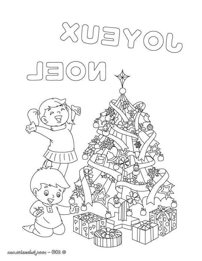 Coloriage Joyeux Noel Pere Noel Beau Image Sapin De Noël 142 Objets – Coloriages à Imprimer
